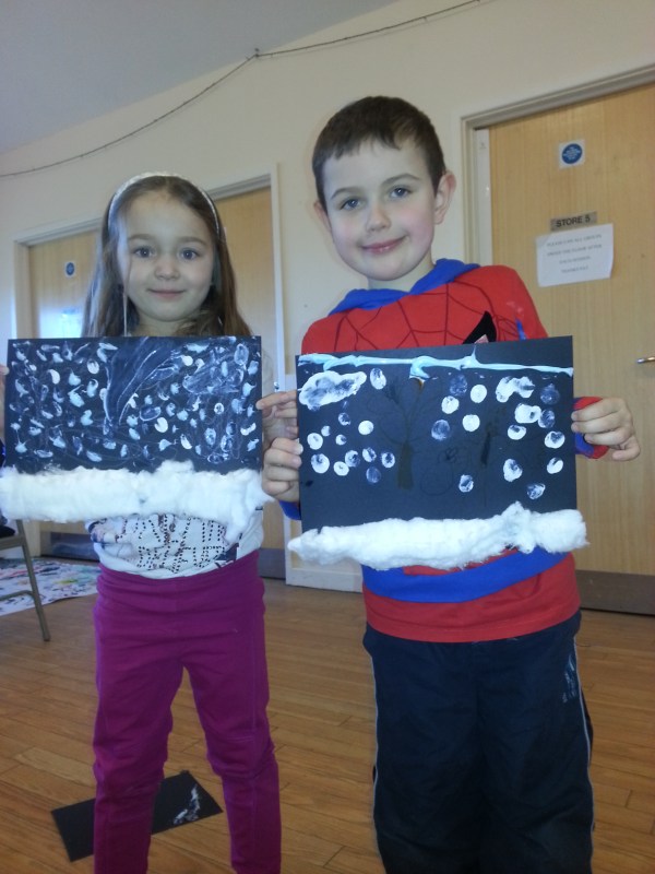 Śniegowe dzieła - Laura i Kuba